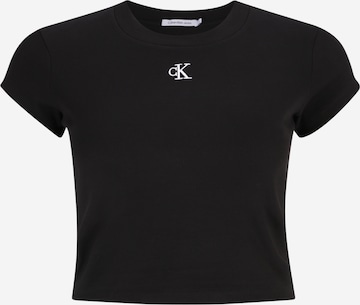 Regular T-shirt Calvin Klein Jeans en noir : devant