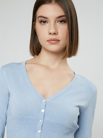 Geacă tricotată 'Lurex' de la Influencer pe albastru