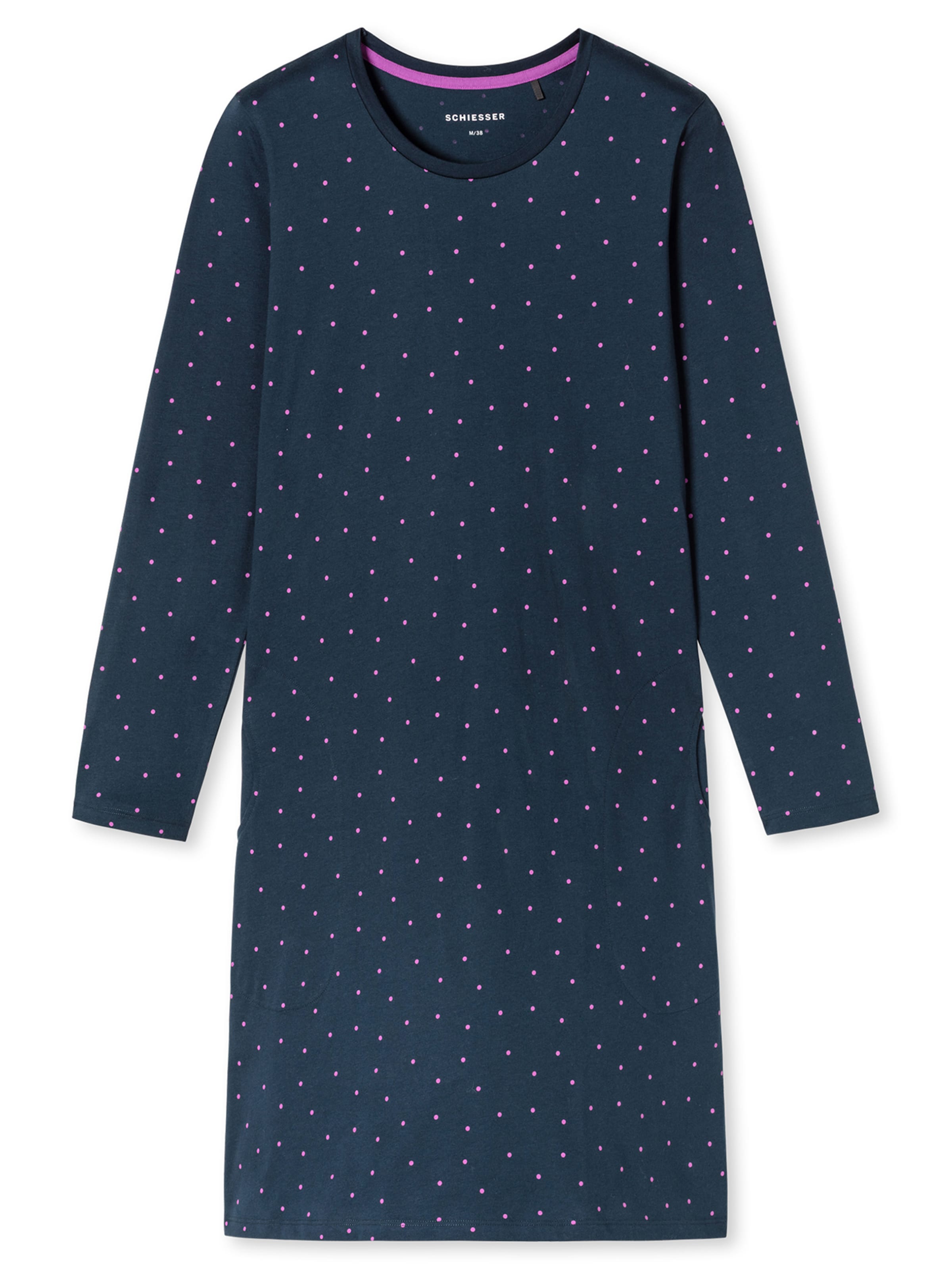 SCHIESSER Nightgown ' Casual Essentials ' in Blue: front
