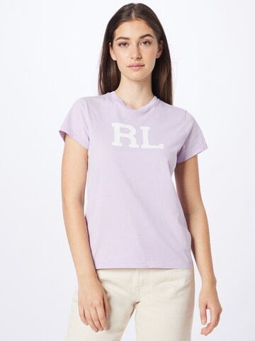 T-shirt Polo Ralph Lauren en violet : devant