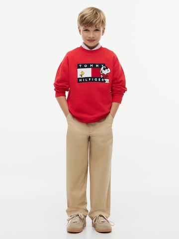 TOMMY HILFIGER Sweatshirt 'PEANUTS' in Rood