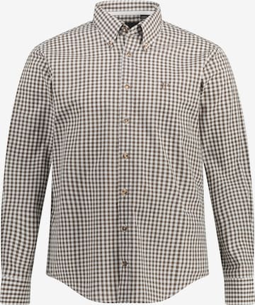 JP1880 Regular fit Traditional Button Up Shirt in Beige: front