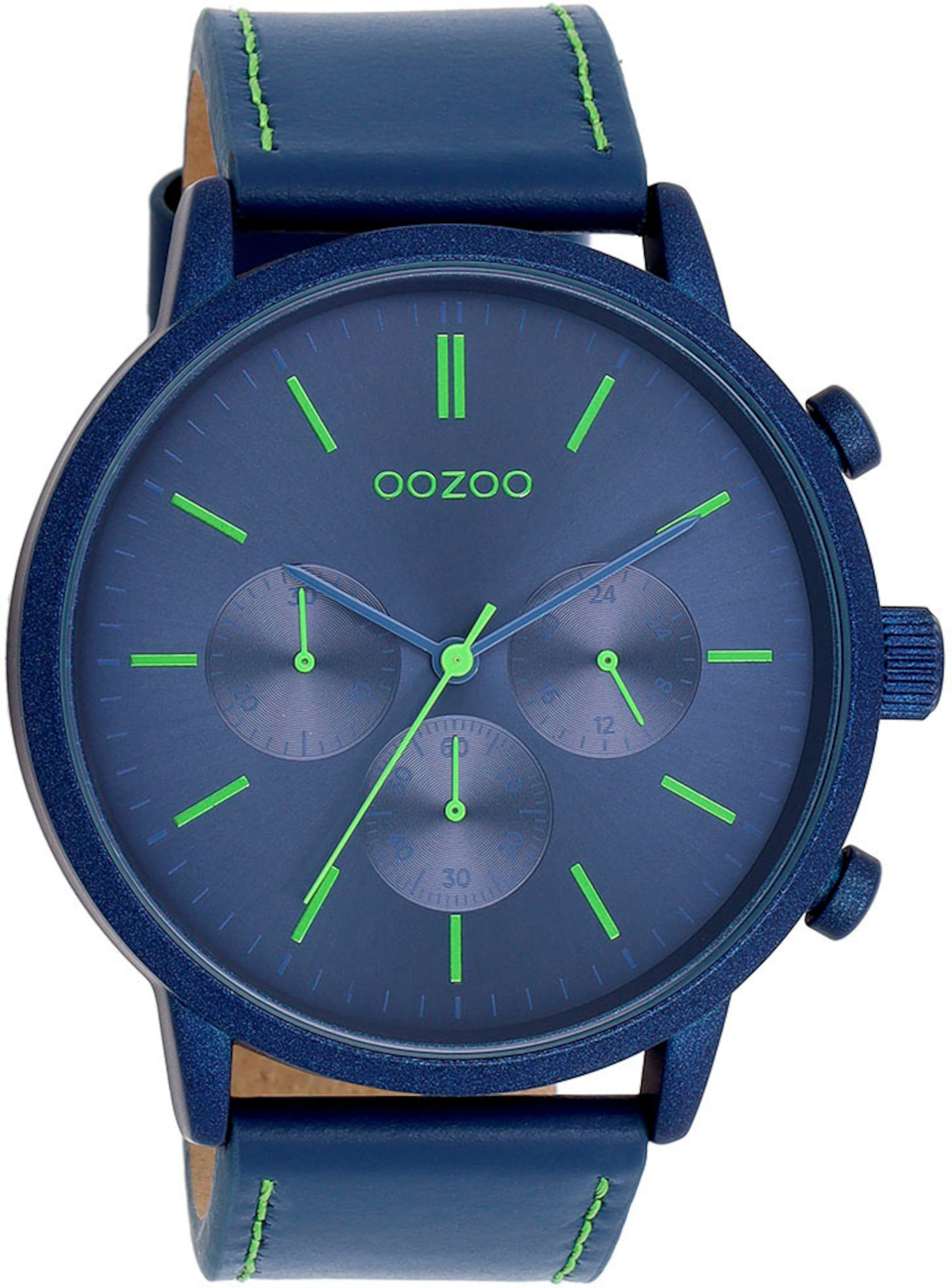 OOZOO Analog Watch in Blue: front