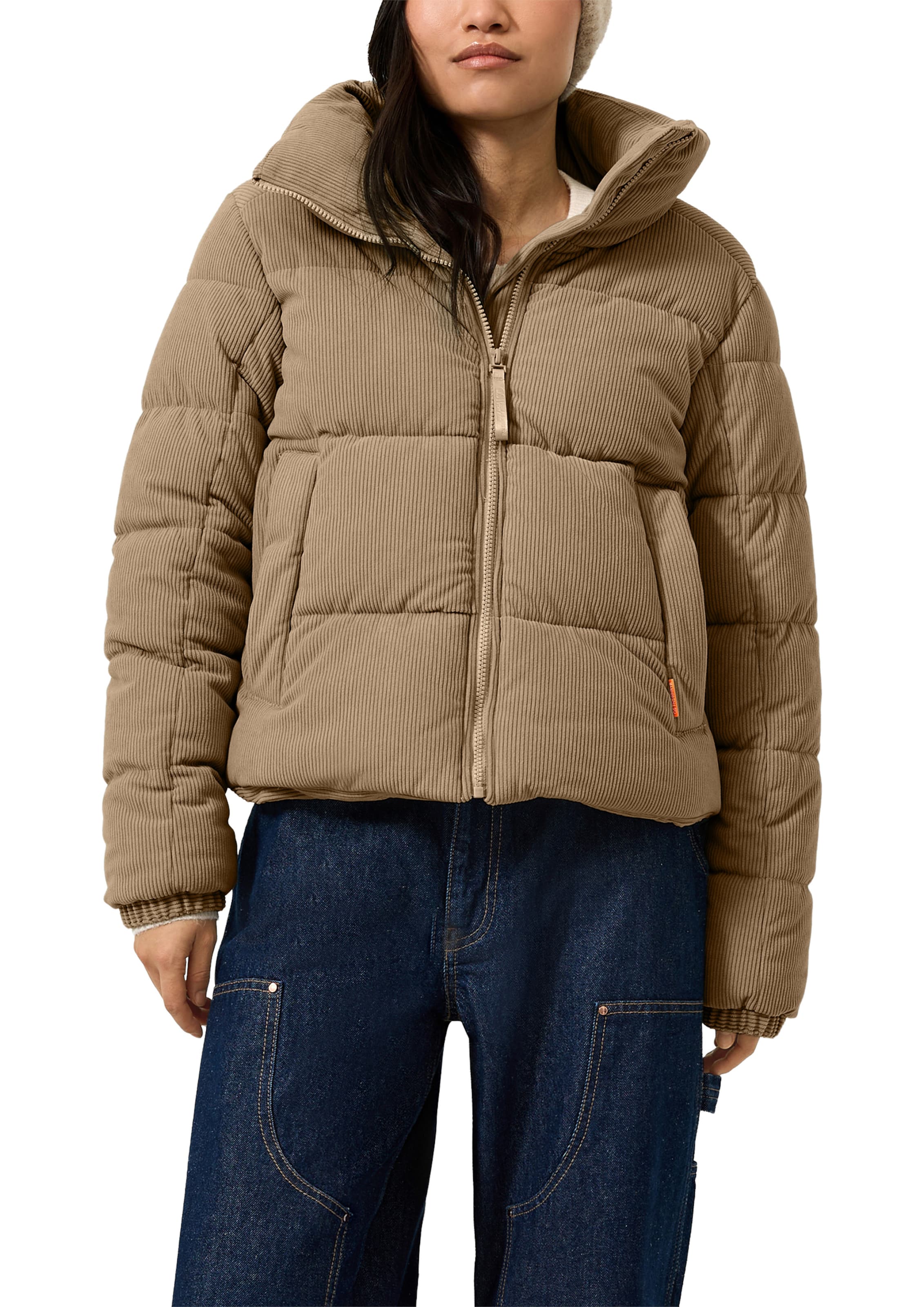 Veste d’hiver QS en marron : devant