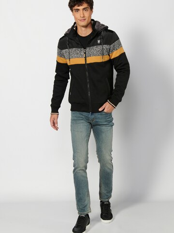 KOROSHI Sweatjacke in Schwarz