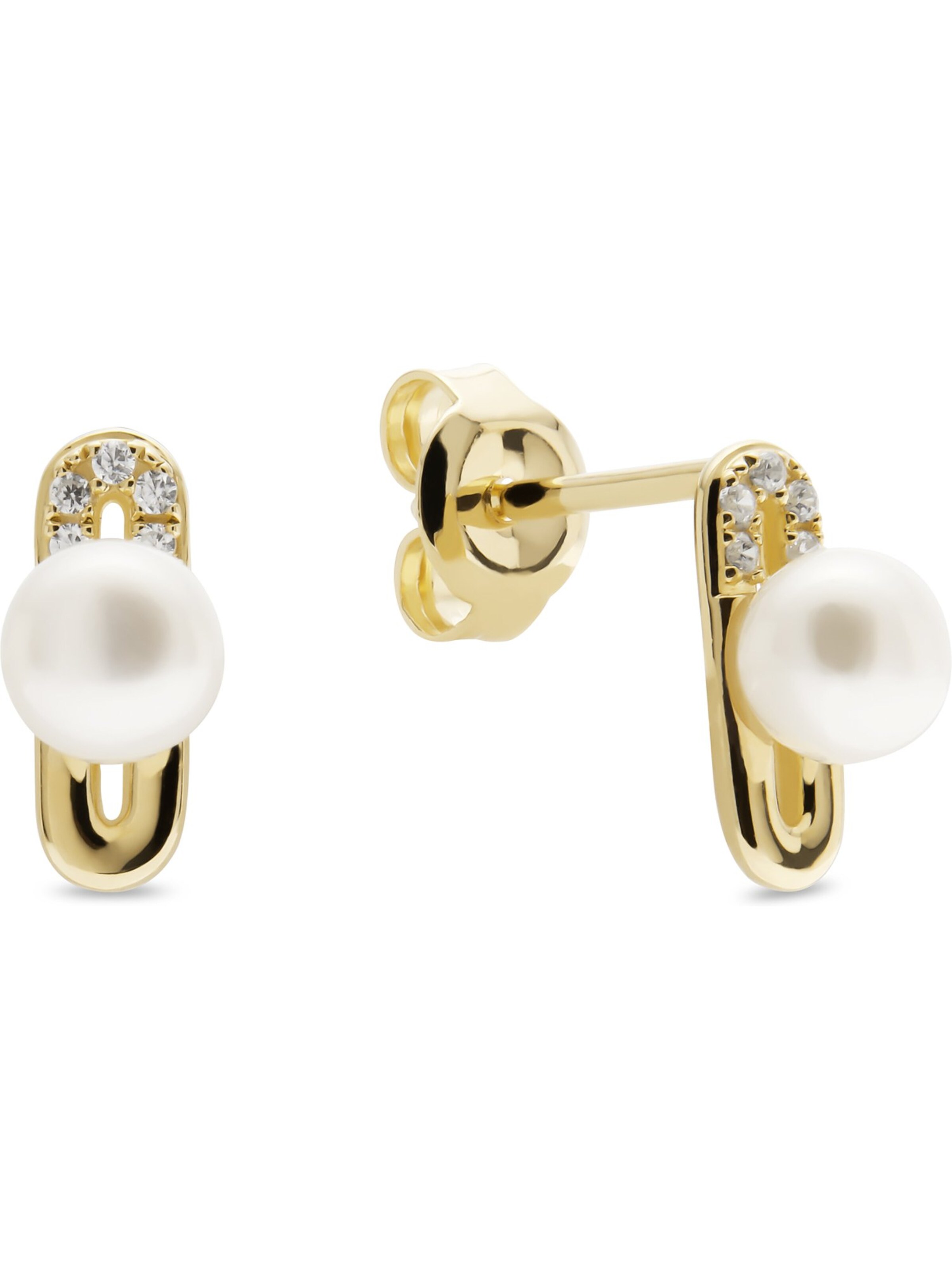 CHRIST Earrings in Yellow: front