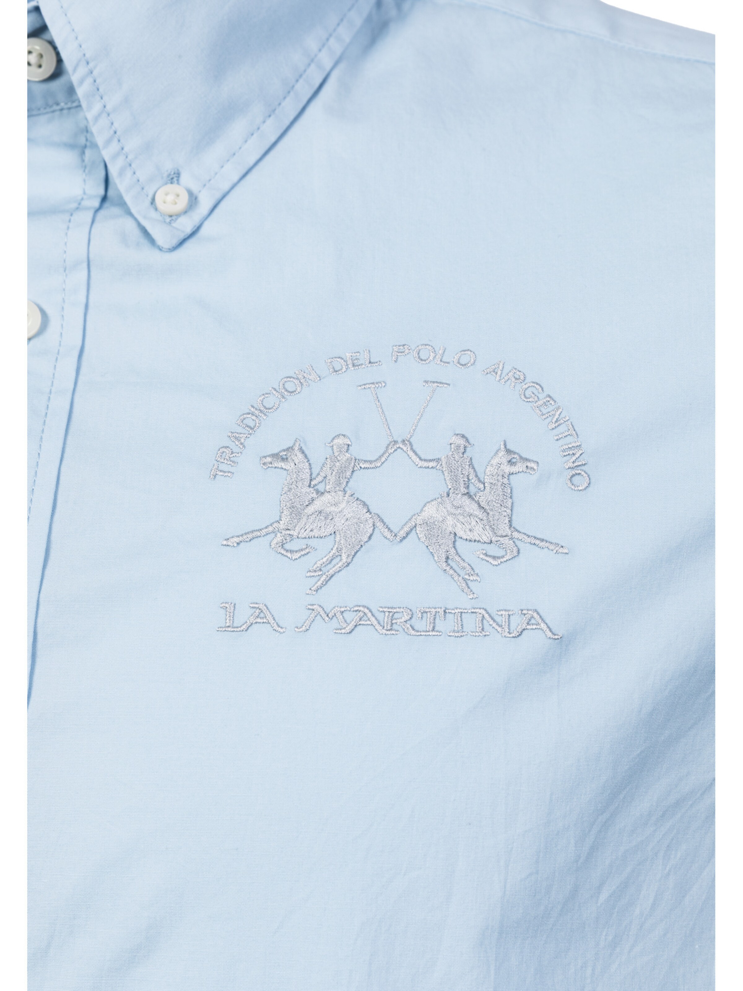 La Martina Regular Fit Hemd ' CCMC01 ' in Blau