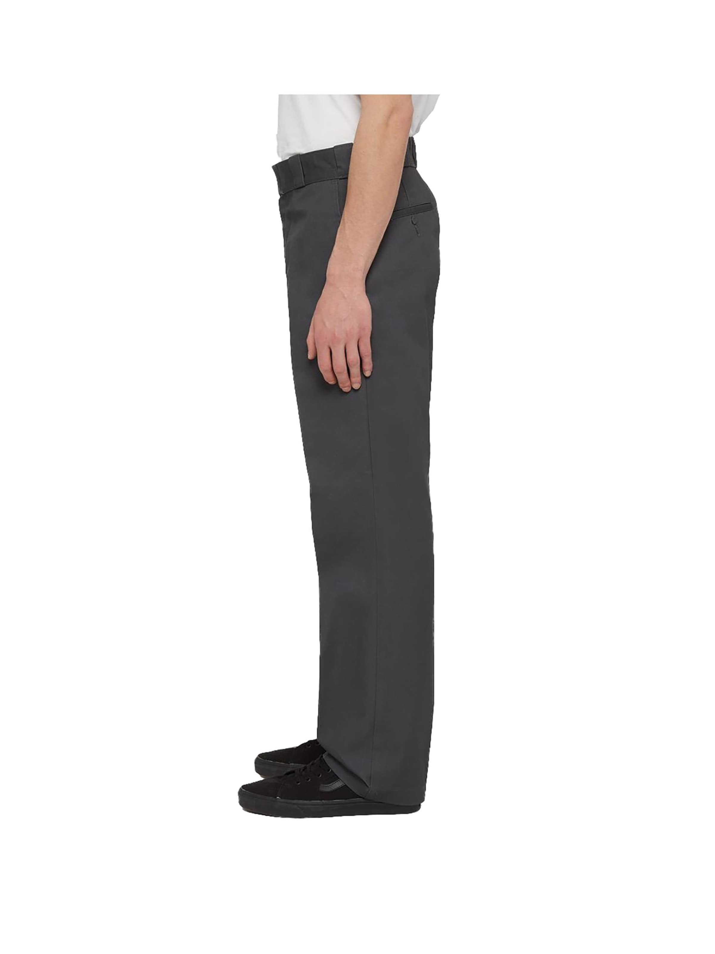 DICKIES Regular Pleat-Front Pants '874 Original' in Grey