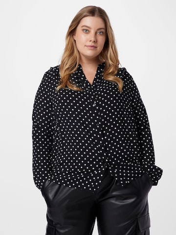 ONLY Carmakoma - Blusa 'Anita' en negro: frente