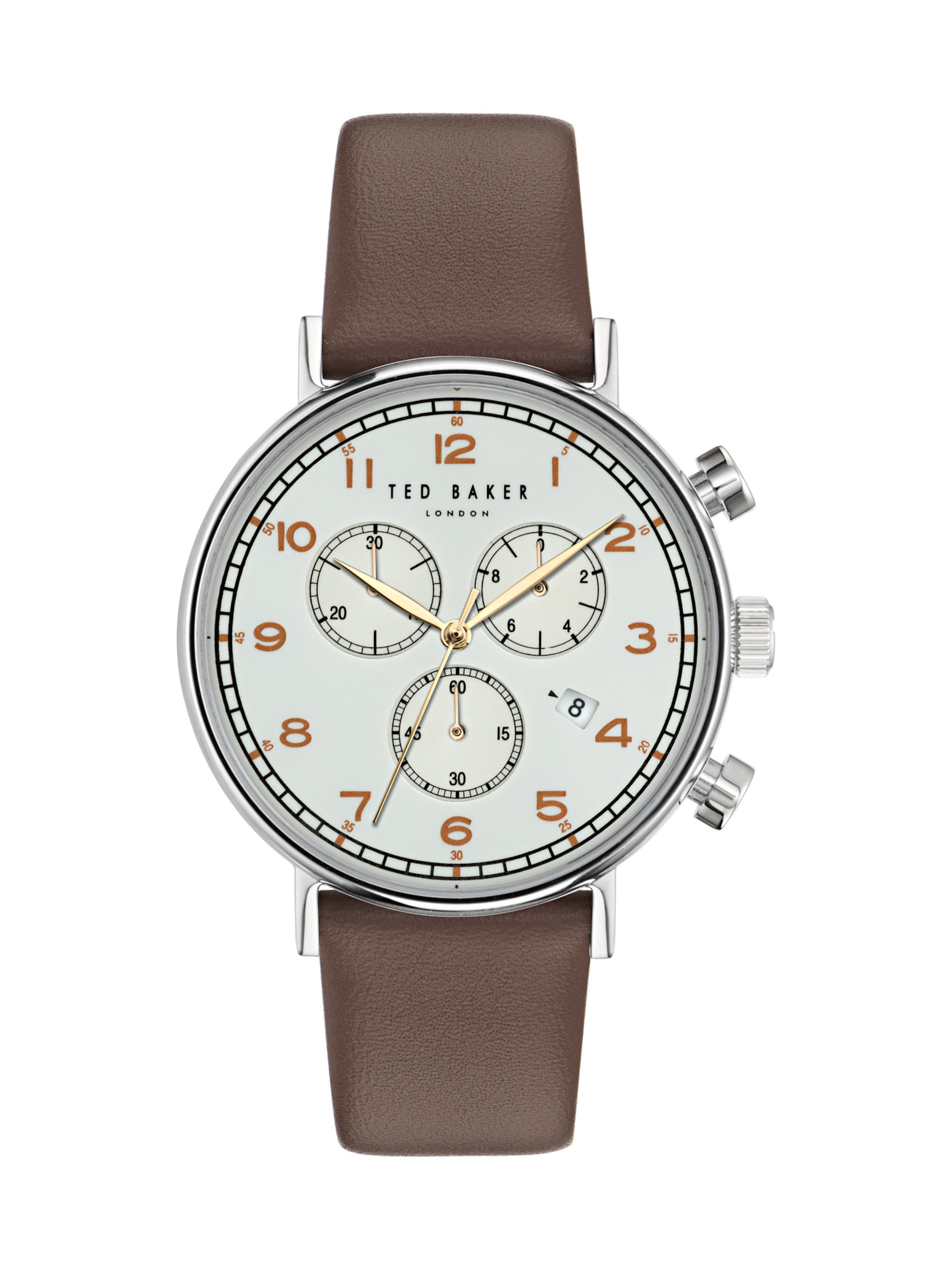 Ted Baker Analog Watch 'Barnett Backlight' in Brown: front
