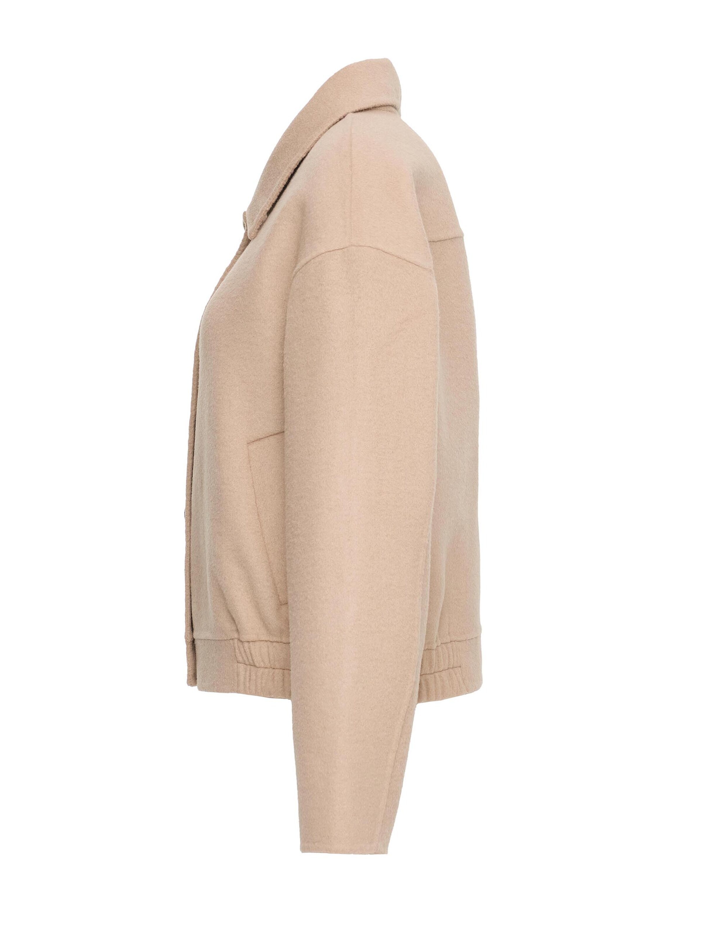 MANISA Between-Season Jacket 'Wolljacke' in Beige