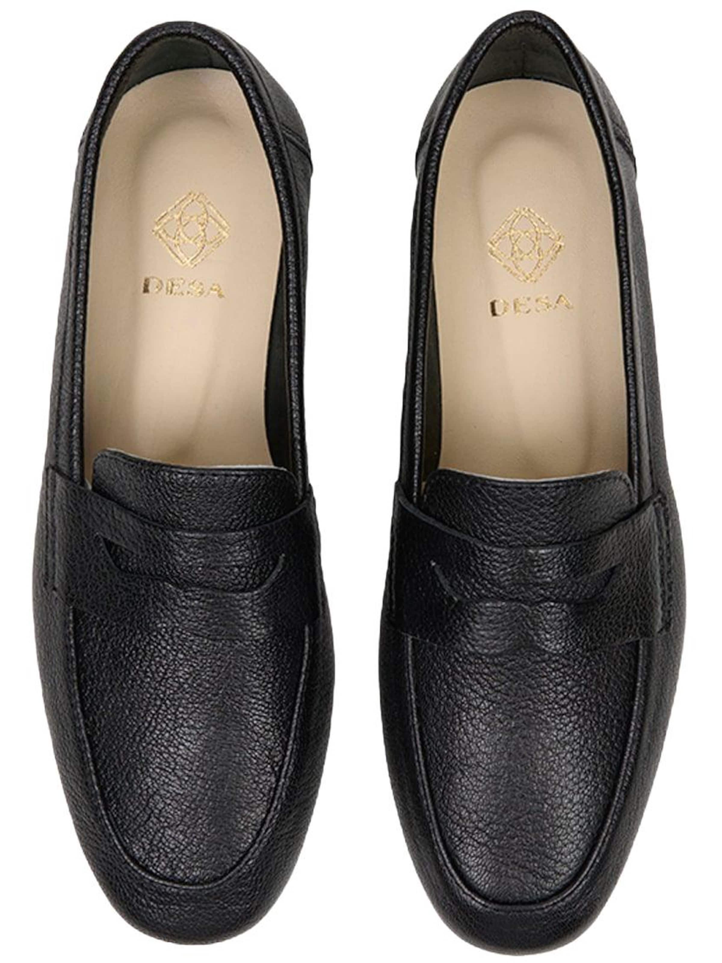 Mocassin 'Slipper' Desa en noir