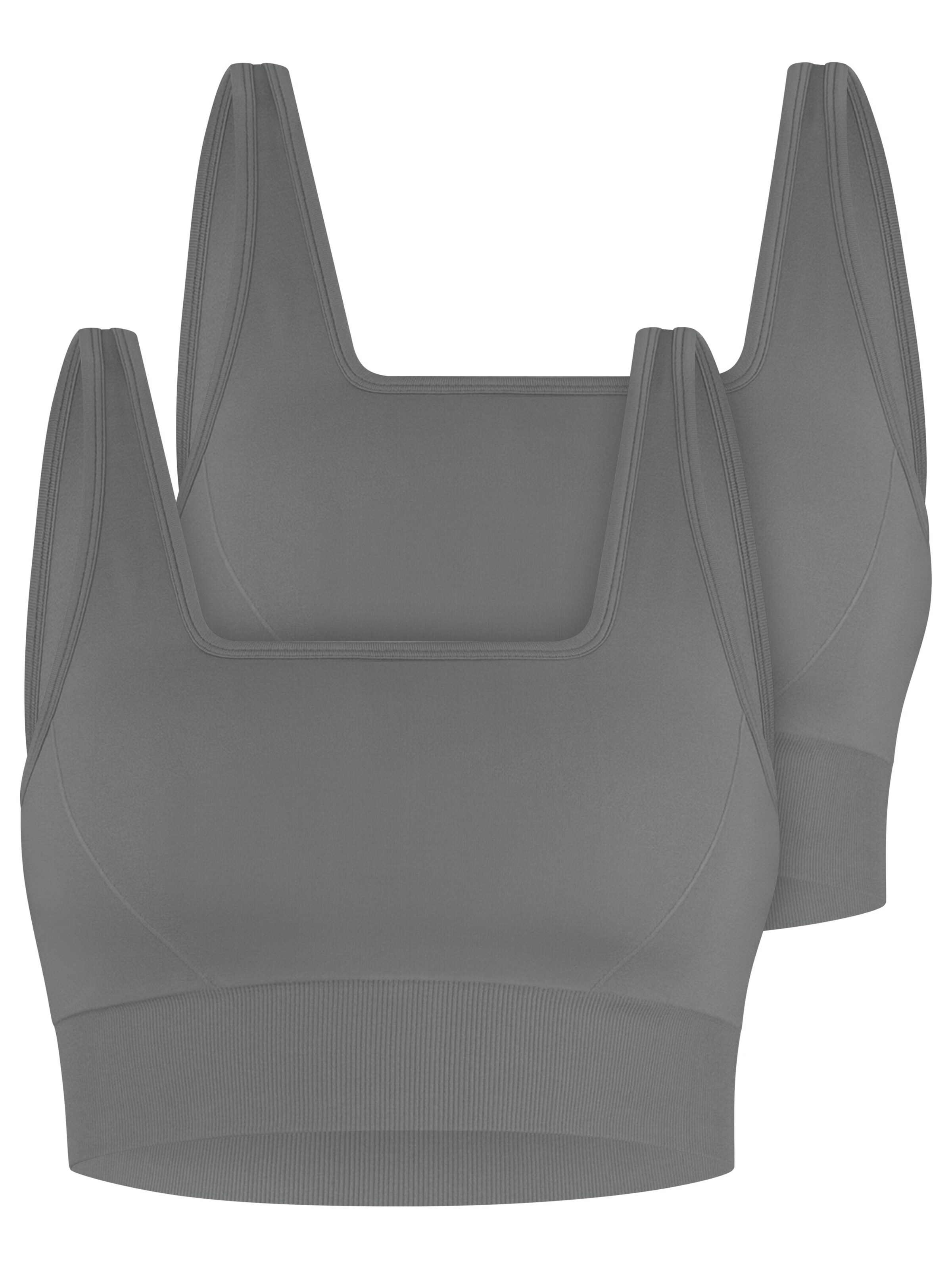 Bustier Soutien-gorge de sport normani en gris : devant