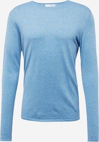 Pull-over 'Rome' SELECTED HOMME en bleu : devant