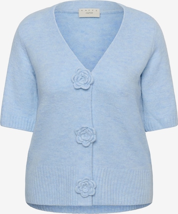 KAFFE CURVE Gebreid vest 'KCrosa' in Blauw: voorkant
