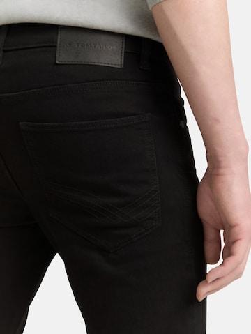 TOM TAILOR Slimfit Jeans 'Troy' in Zwart