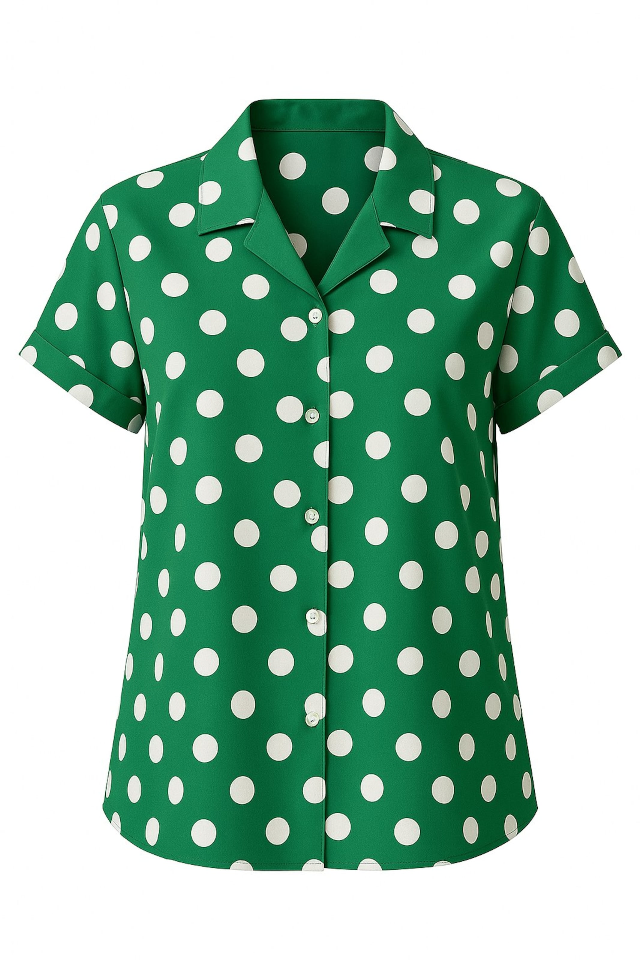 Stil Diva Blouse in de kleur Groen / Wit, Productweergave