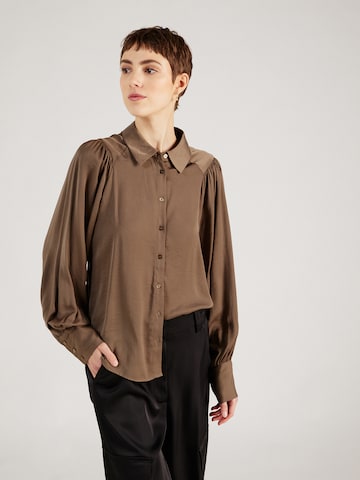 MSCH COPENHAGEN - Blusa 'Maluca' em castanho: frente