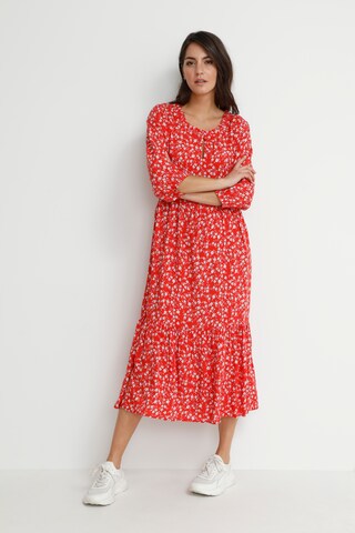 Cream Dress 'Tiah ' in Red