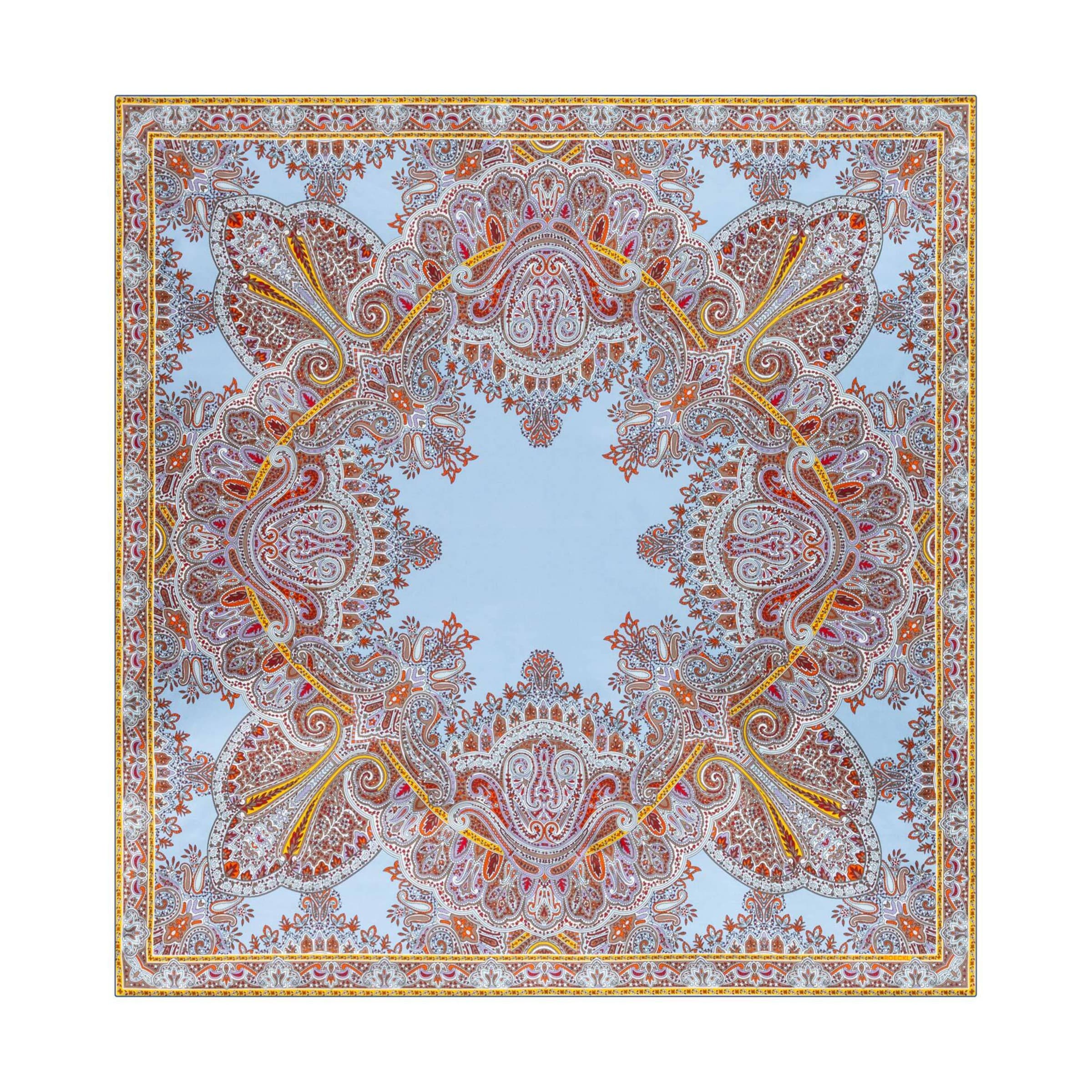Foulard ' PAISLEY REFLECTION ' di Roeckl in blu: frontale