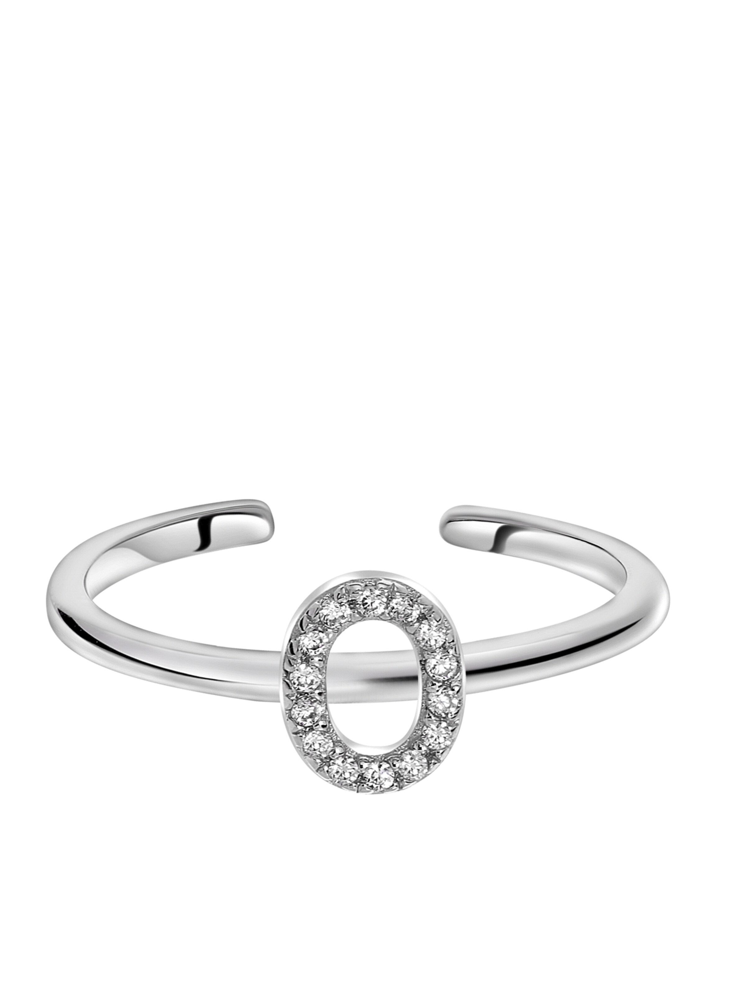 Lucardi Ring in Zilver: voorkant