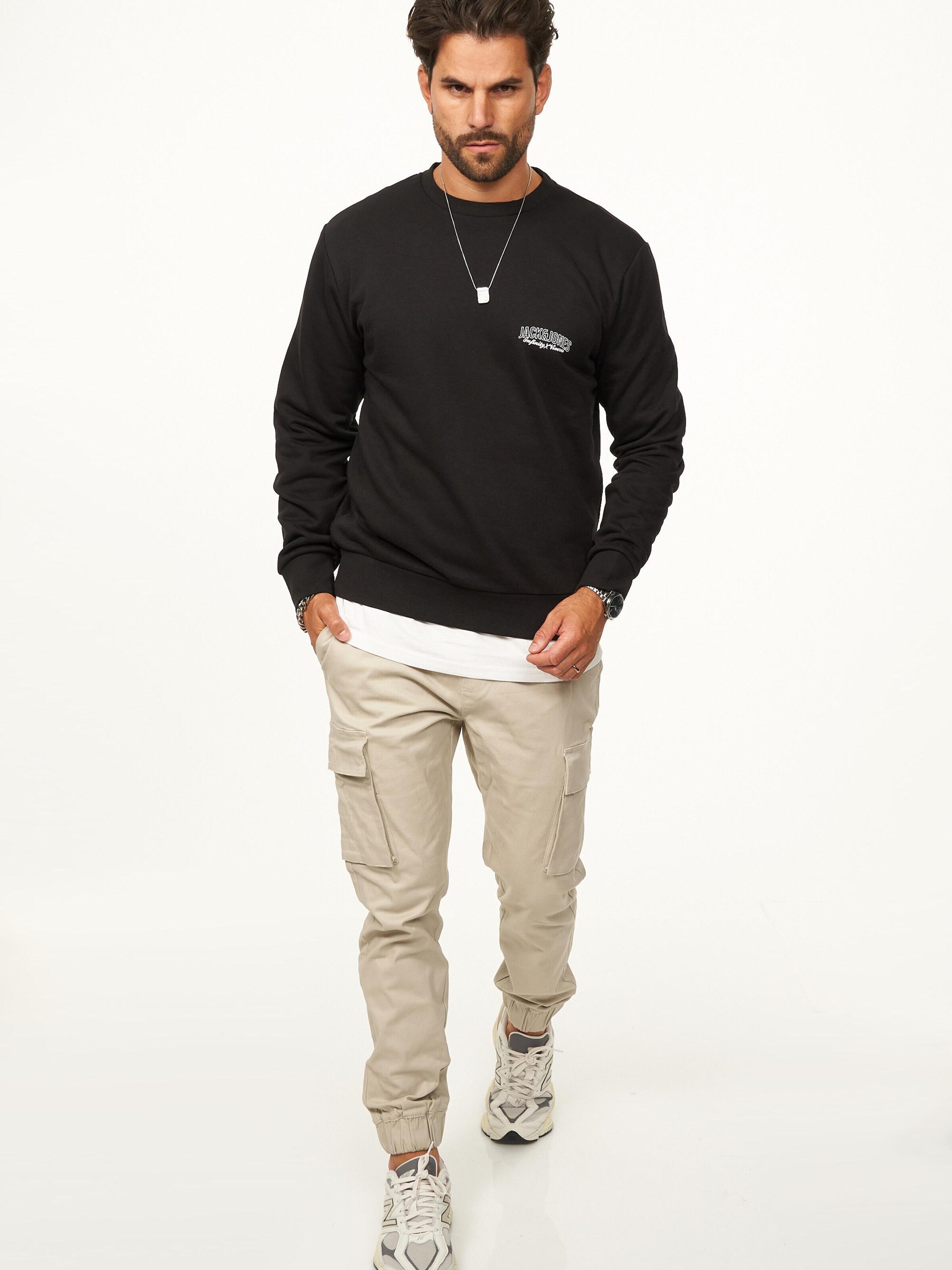 JACK & JONES Sweatshirt 'JJETERNITY'‌‌‌‌‌‌ in Schwarz