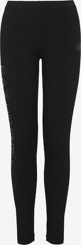 EA7 Emporio Armani Skinny Leggings in Black: front