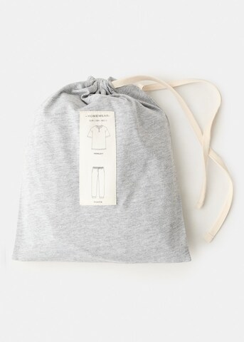 MANGO MAN Long Pajamas 'Nightcot' in Grey