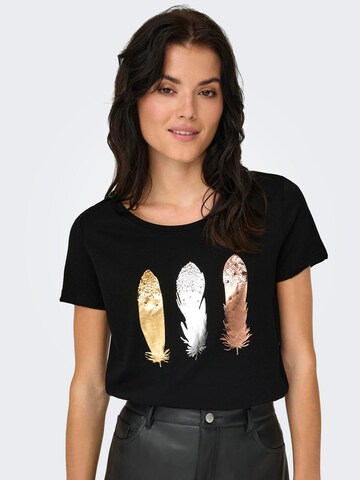 ONLY T-Shirt 'Kita Indian' in Schwarz