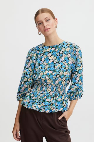 ICHI Blouse 'Aria' in Blauw: voorkant