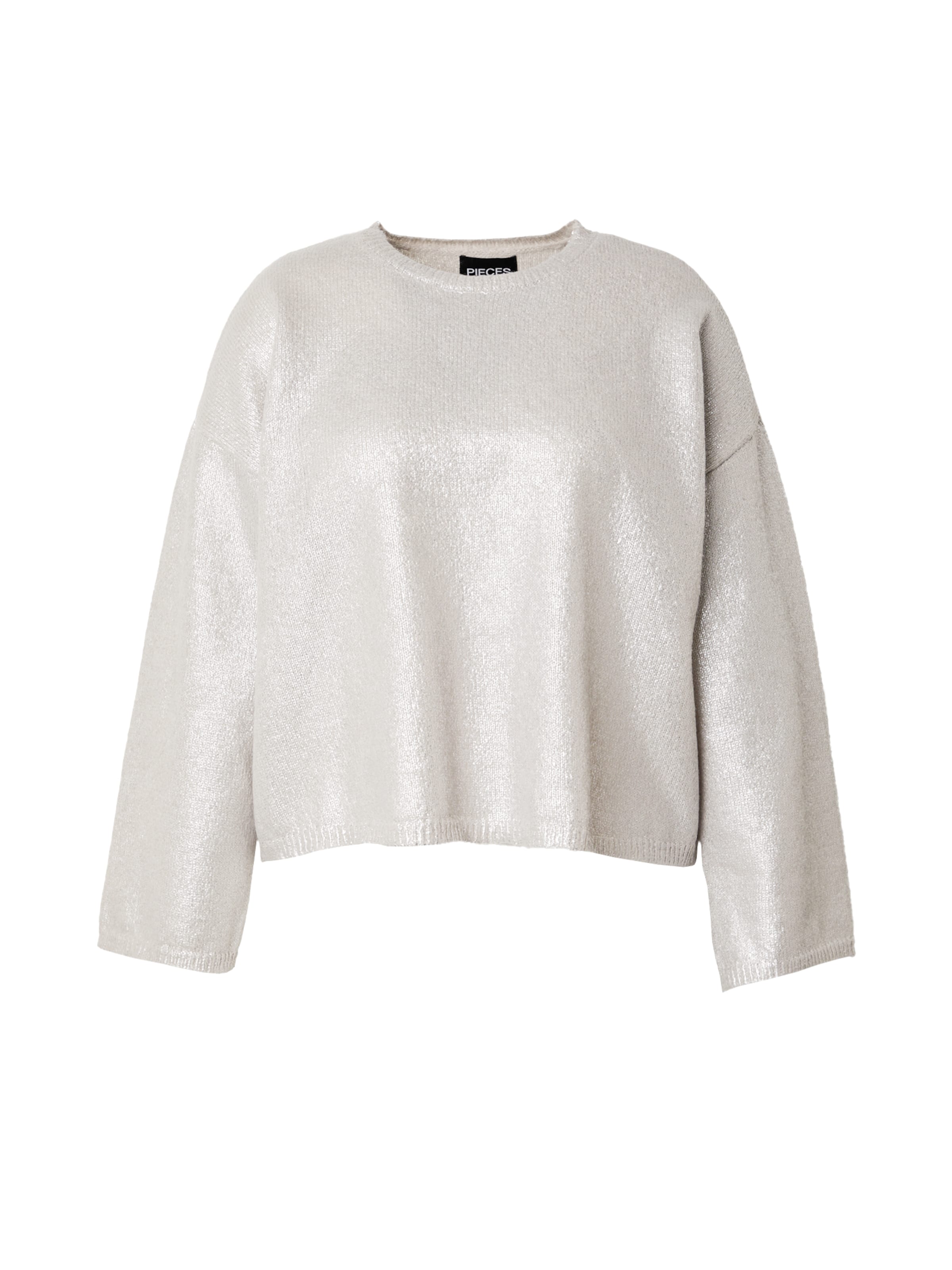 PIECES Curve Sweater 'PCROI' in Grey: front