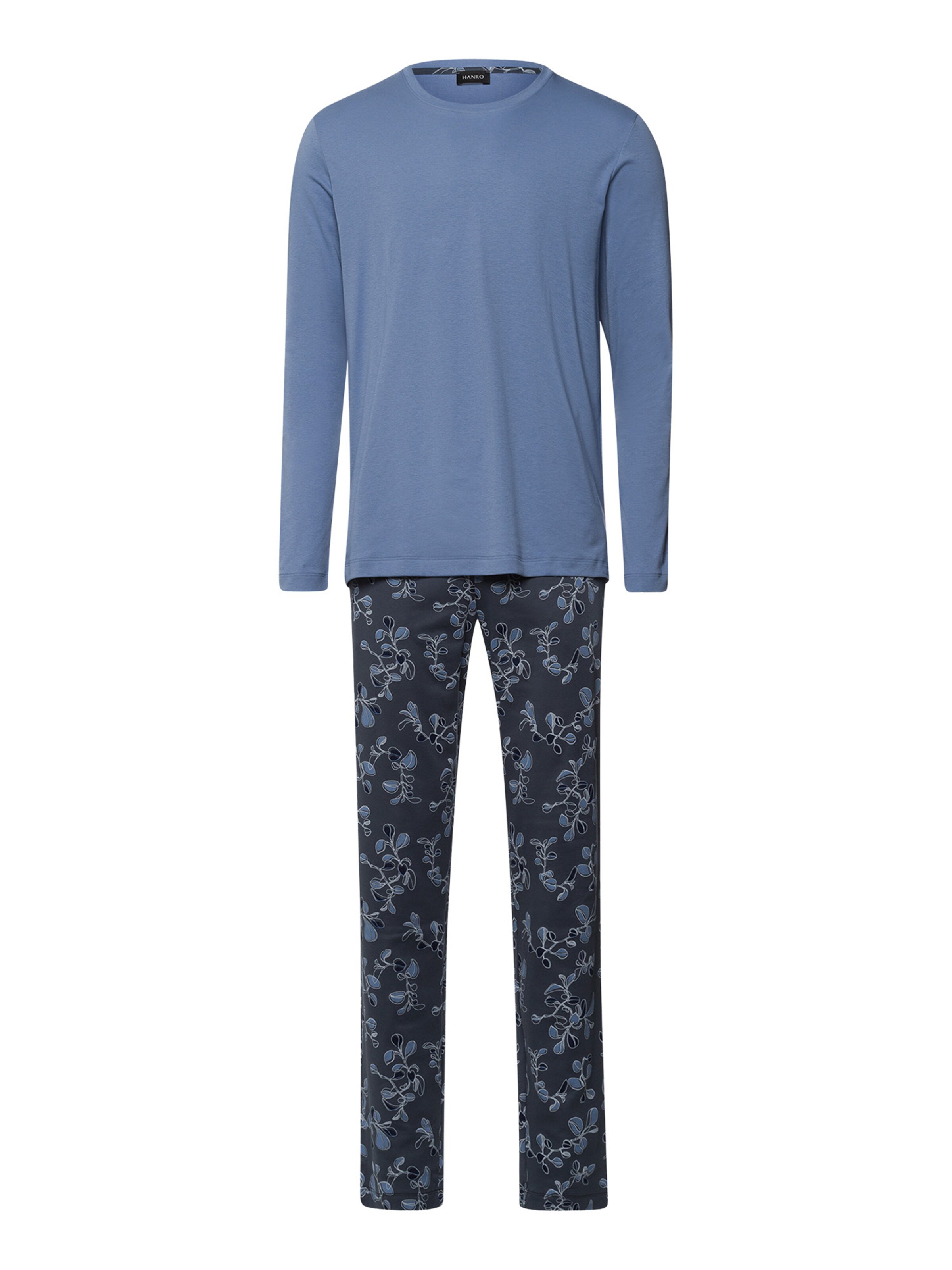 Hanro Pyjama ' Night & Day ' in Blau: Vorderseite