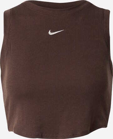 Nike Sportswear Топ 'ESSENTIAL' в Коричневый: спереди