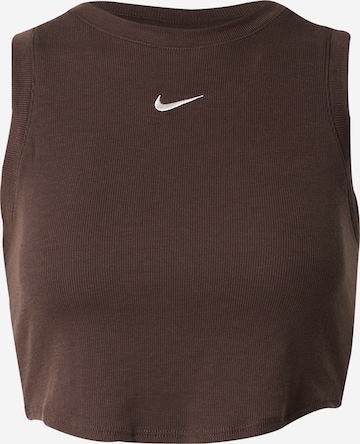 Nike Sportswear - Top 'ESSNTL' en marrón: frente