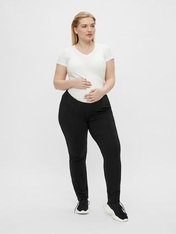 Mamalicious Curve Skinny Leggingsit 'Reyna' värissä musta