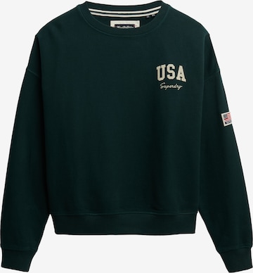 Superdry Sweatshirt 'Athletic Essentials' in Groen: voorkant