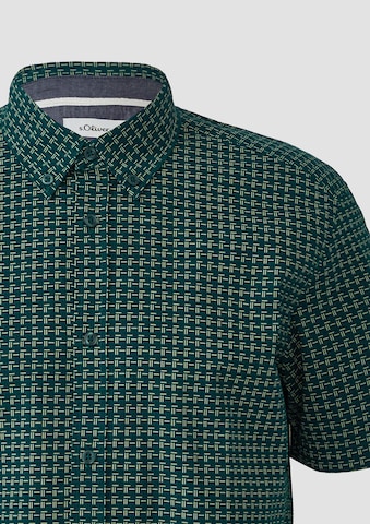 s.Oliver Regular fit Button Up Shirt in Green