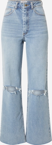 Wide leg Jeans 'Greta' de la Hoermanseder x About You pe albastru: față