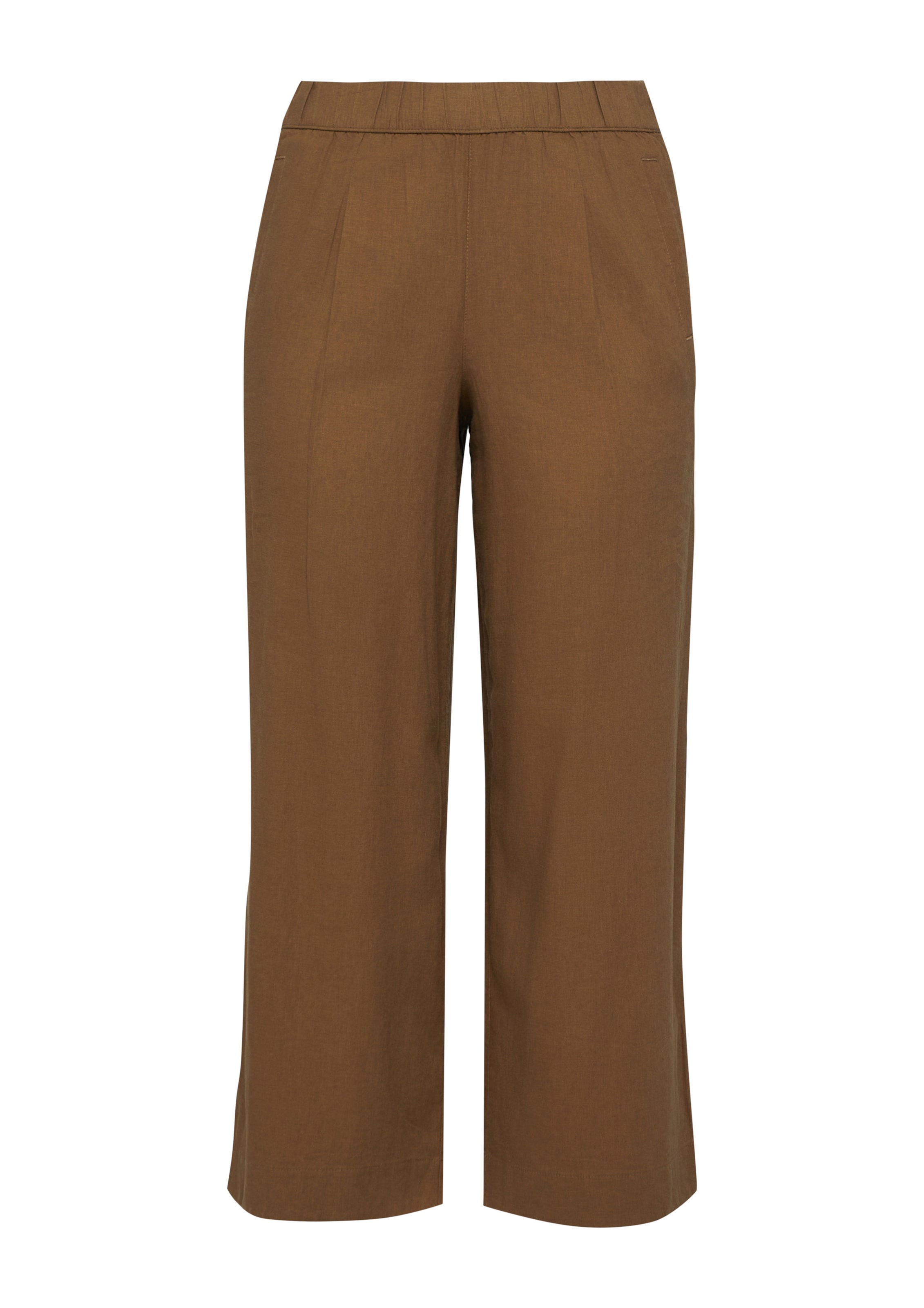 s.Oliver Wide Leg Hose in Braun: Vorderseite