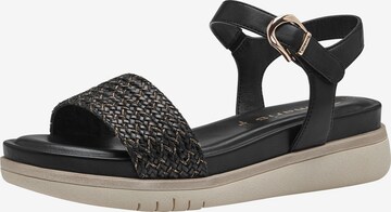 TAMARIS Sandalen met riem in Zwart: voorkant