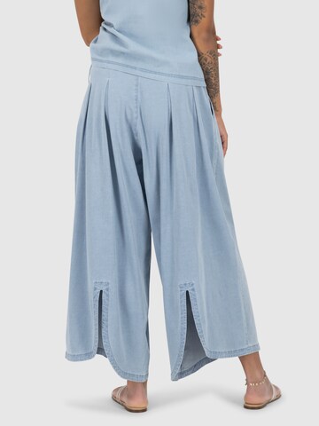Alife and Kickin Wide leg Pleat-front trousers 'Nadette' in Blue