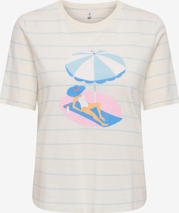 ONLY - Camiseta 'ONLBONE' en blanco: frente