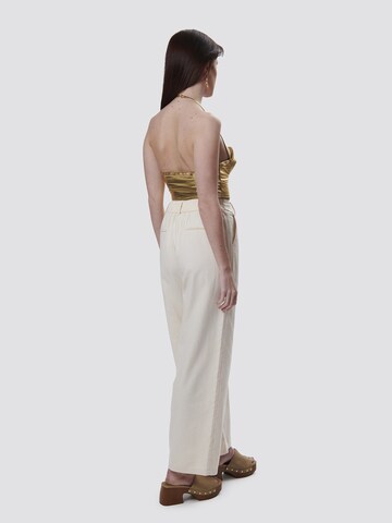 Wide leg Pantaloni con pieghe di Influencer in bianco