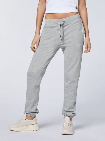 Jette Sport Tapered Pants in Grey: front
