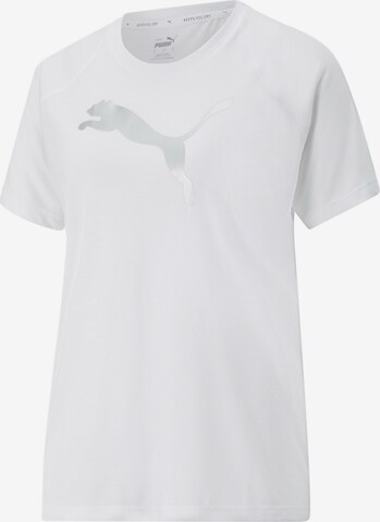 PUMA - Camiseta funcional 'Evostripe' en blanco: frente