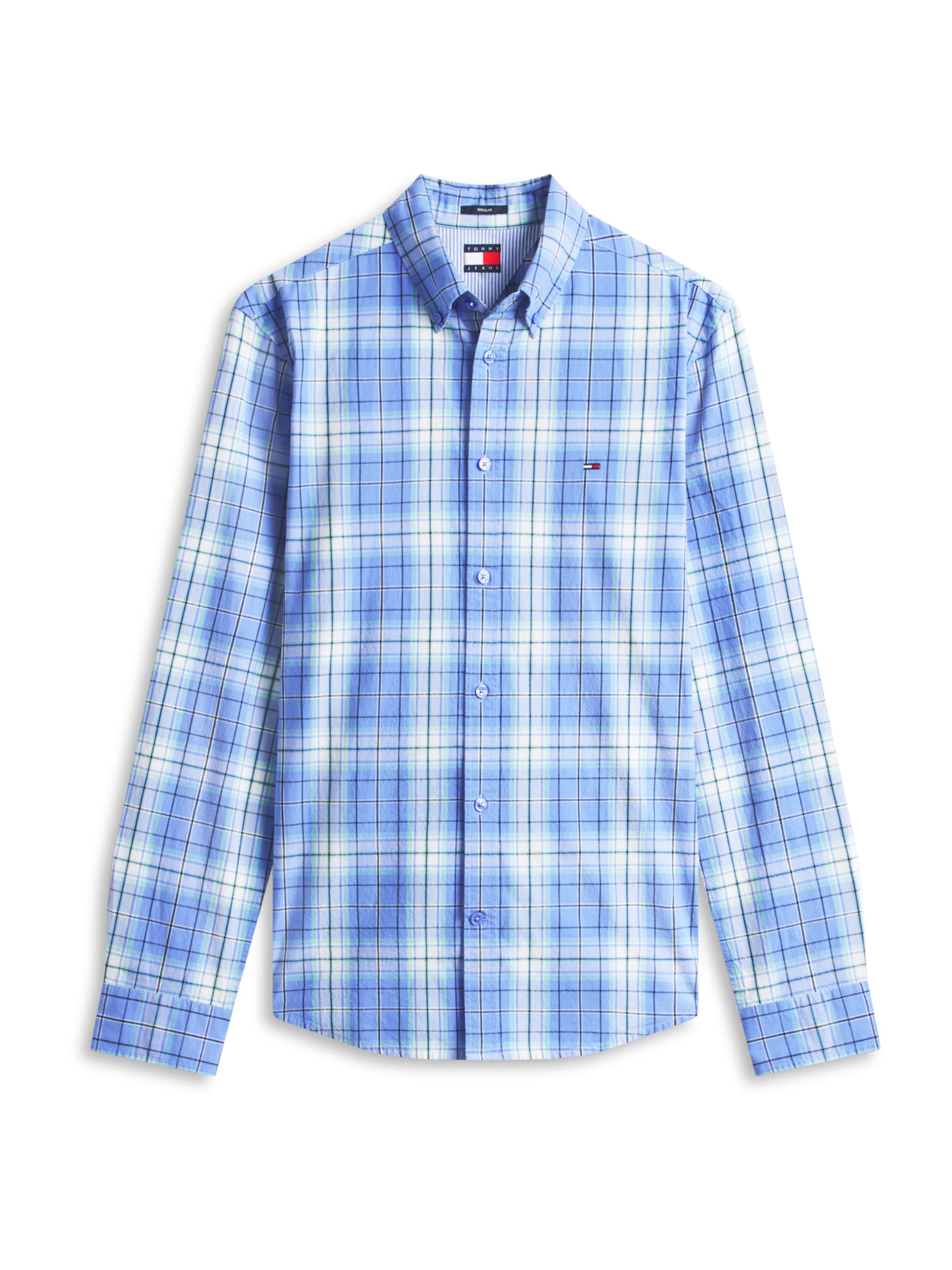 zils Tommy Jeans Standarta piegriezums Krekls: no priekšpuses