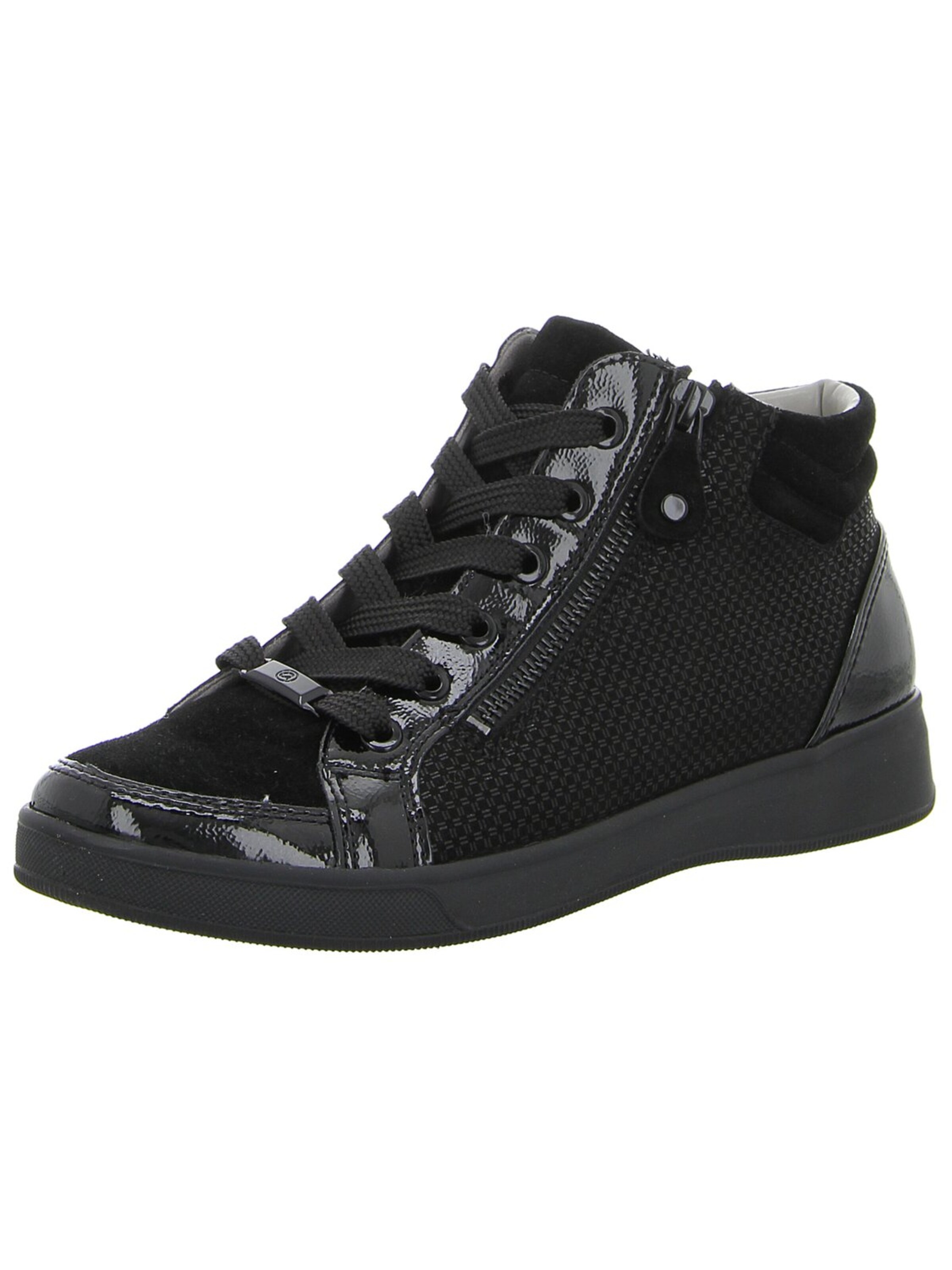 ARA Schnürstiefel 'Damen Stiefelette 12-24499-31 Echt Leder in schwarz' in Schwarz: Vorderseite