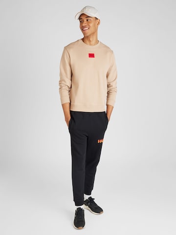 HUGO Red Sweatshirt 'Diragol' in Beige