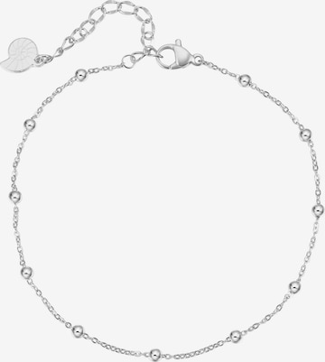 Hey Happiness Foot Jewelry 'Mini Beads' in Silver: front
