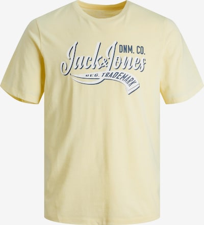 JACK & JONES T-Shirt in nachtblau / pastellgelb / weiß, Produktansicht